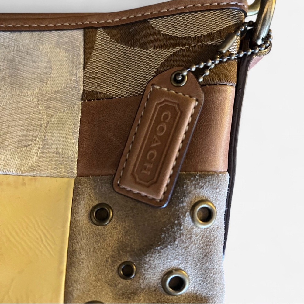 Vintage Coach Patch Work Crossbody (excellent con… - image 3